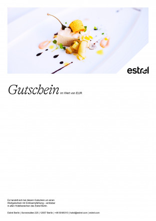 Gutschein Gericht frühlingshaft weiß und gelb